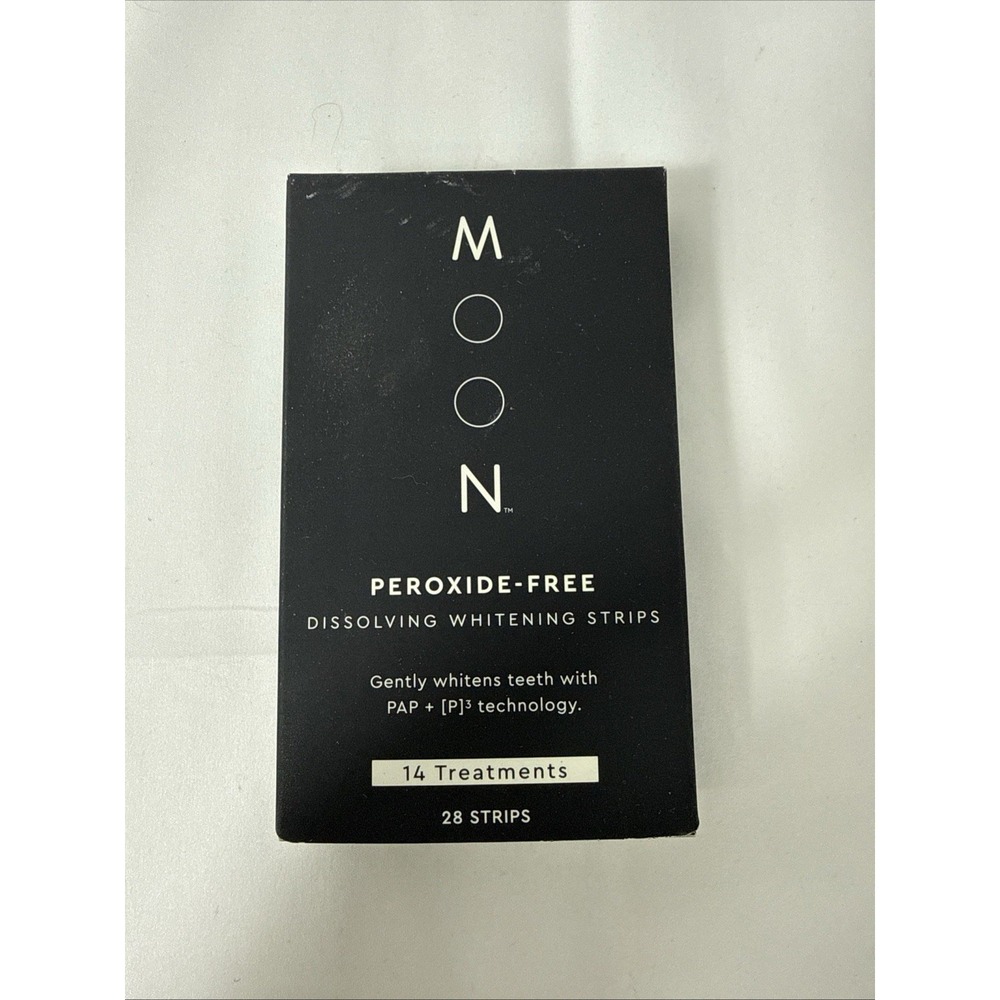 MOON Dissolving Teeth Whitening Strips,  28 Strips Easy-to-Use, No Rinse White